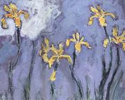 Claude Monet, Yellow Irises with Pink Cloud
